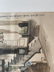 Elizabeth Hallock House, Washington, NY, 1894, EGW Dietrich, Original Hand Colored