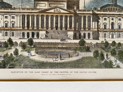 Capitol, East Front, Washington DC, 1897, Original Hand Colored
