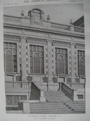 Cleveland School in Newark NJ, 1915. E.F. Guilbert. Lithograph