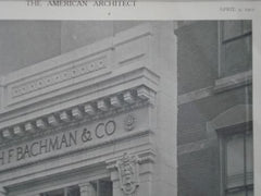 Banking Office Bldg., Chestnut Street, Philadelphia, PA 1911, Lithograph. Rankin Kellogg and Crane.
