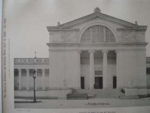 Annex: Art Building, World's Columbian Exhibition, Chicago IL, 1894. Charles B. Atwood