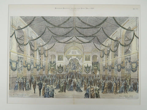Evening Gala, National Museum, Washington, DC, 1881, Original Plan