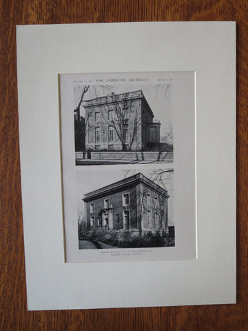 Dr. Otto J. Stein House, Chicago, IL, Holabird & Roche, 1921, Lithograph