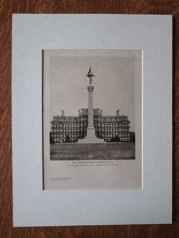 First Division Monument, Washington DC, Cass Gilbert, 1924, Lithograph
