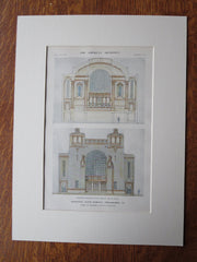 Adath Jeshurun Synagogue, Philadelphia, PA, 1911, Original Plan. Day & Klauder