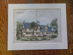House at Bangor, Maine, William Bates, Architect, 1890, Original Plan