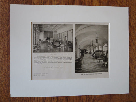 Chalfonte Interior, Atlantic City, NJ, Rankin, Kellogg & Crane, 1926, Lithograph