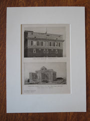 Haddon Hall Detail, Atlantic City, NJ, Rankin, Kellogg & Crane, 1926, Lithograph