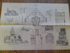Church, South Orange, New Jersey, Rossiter & Wri, Architect, 1882, Original Plan