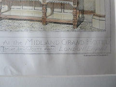 Buffet, Midland Grand Hotel, London, England, 1881, Original Plan. Sir G. Scott