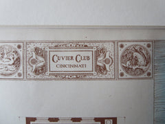 Cuvier Club, Cincinnati, OH, 1881, Original Plan. Jas. W. McLaughlin