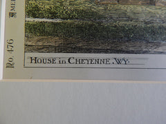 House, Cheyenne, WY, W A Bates & G D Rainsford, 1890, Original Plan