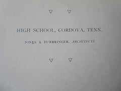 High School, Cordova, TN, Jones & Furbringer, 1918, Lithograph
