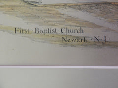 First Baptist Church, Newark, NJ, Lamb & Rich, Architects, 1890. Original Plan