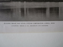 Bay State Cotton Corp., Lowell, MA, Lockwood, Greene & Co., 1923, Lithograph