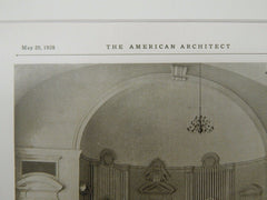 Interior, Chapel, Spelman Seminary, Atlanta, GA, 1928, Lithograph