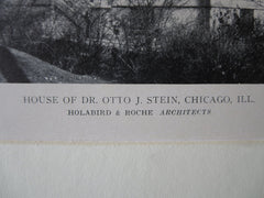 Dr. Otto J. Stein House, Chicago, IL, Holabird & Roche, 1921, Lithograph