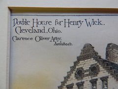Double House, Henry Wick, Cleveland, OH, 1885, C O Arey, Architect, Original