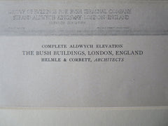 Bush Buildings, London, England, 1921, Original Plan. Helmle & Corbett
