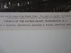 Church/Sacred Heart, Chancel, Washington DC, Murphy & Olmsted, 1923, Lithograph