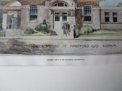 Passenger Station, Hartford City, IN, 1911, Original Plan. Price & McLanahan