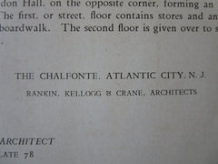Chalfonte Interior, Atlantic City, NJ, Rankin, Kellogg & Crane, 1926, Lithograph