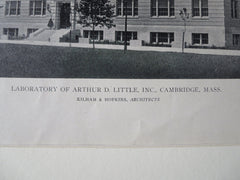 Arthur D. Little Laboratory, Cambridge, MA, Kilham & Hopkins, 1918, Lithograph