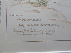 House, George A. Townsend, South Mountain Gap, MD, 1886, Original Plan
