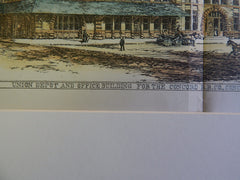 Union Depot, Concord RR, Concord, NH, 1890, BL Gilbert, Archt. Original Plan