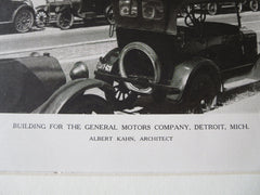General Motors, Entrance, Detroit, MI, Albert Kahn, Architect, 1921, Lithograph