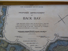 Back Bay, Boston, MA, 1880, JP Davis, Engineer, F Olmsted, Land. Archt, Original