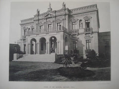 Exterior: House of Mr. McKenna, Santiago, Chile, 1890. Gelatine