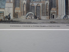 Cathedral Church of Notre Dame at Coutances, France. 1885. Original Plan