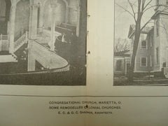 Congregational Church in Marietta OH, 1902. E. C. & G. C. Gardner. Photogravure