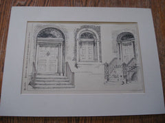 Old Doorways, Trenton, NJ, 1891. Lithograph