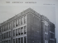 Laurel Hill Avenue School, Providence RI, 1916. Clarke & Howe. Lithograph
