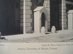 Armory, University of Illinois in Urbana IL, 1927. James M. White, Charles A. Platt