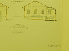 Automobile House for Col. Wm. L. Elkins, Ashbourne, PA, 1905, Original Plan
