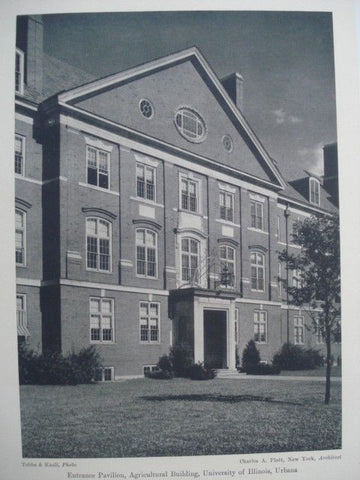 Entrance, Agriculture Building, University of Illinois, Urbana IL, 1927. Charles A. Platt