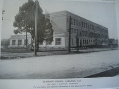 Clawson School, Oakland, CA, 1916. John J. Donovan. Lithograph