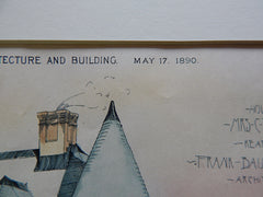 House, Mrs C T Dildine, Kearney, NE, 1890, Original Plan