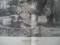 Library: Stanmore Hall, Bridgnorth, England, 1893. Brightwen Binyon. Photo