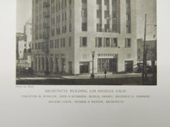 Architects' Building, Los Angeles, CA, 1928, Lithograph