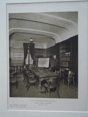 Interior, Y.M.C.A. Building in Jersey City NJ, 1926. John F. Jackson. Lithograph