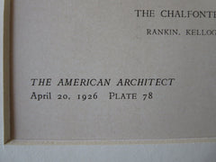 Chalfonte Interior, Atlantic City, NJ, Rankin, Kellogg & Crane, 1926, Lithograph