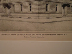 Design: United States Post Office and Custom-House, Camden NJ, 1898. Bailey & Truscott