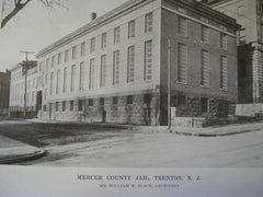 Mercer County Jail, Trenton, NJ, 1916. William W. Slack. Lithograph