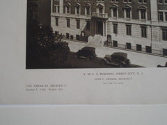 Y.M.C.A. Building in Jersey City NJ, 1926. John F. Jackson. Lithograph