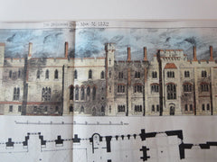 Arundel Castle, Sussex, 1882, Original Plan. Charles Alban Buckler