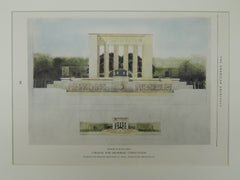 First Place, Virginia War Memorial Competition, Richmond, VA, 1926. Marcellus Wright and Paul P. Cret.